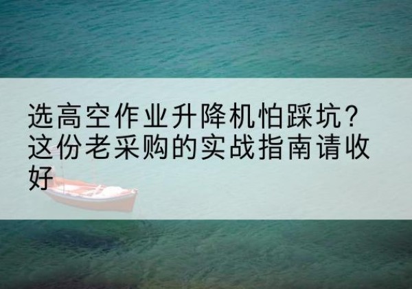禹州高空作业升降机厂家推荐-选高空作业升降机怕踩坑？这份老采购的实战指南请收好