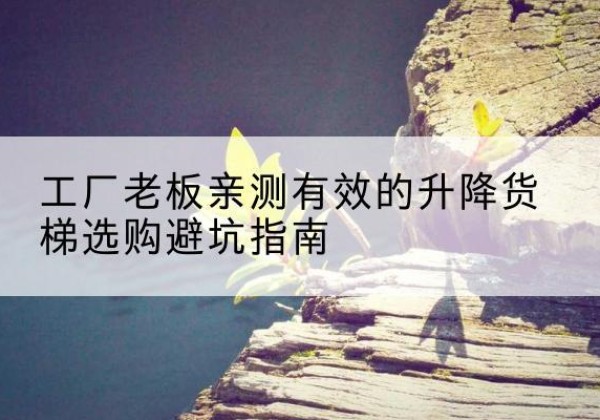 禹州升降货梯怎么选-工厂老板亲测有效的升降货梯选购避坑指南